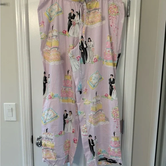 Nick & Nora Lavender Bridal Print Pajama Pants - Picture 1 of 8